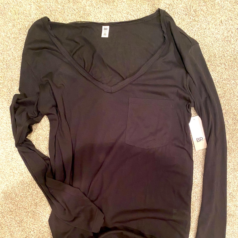 BP black v neck long sleeve. Brand new with tags